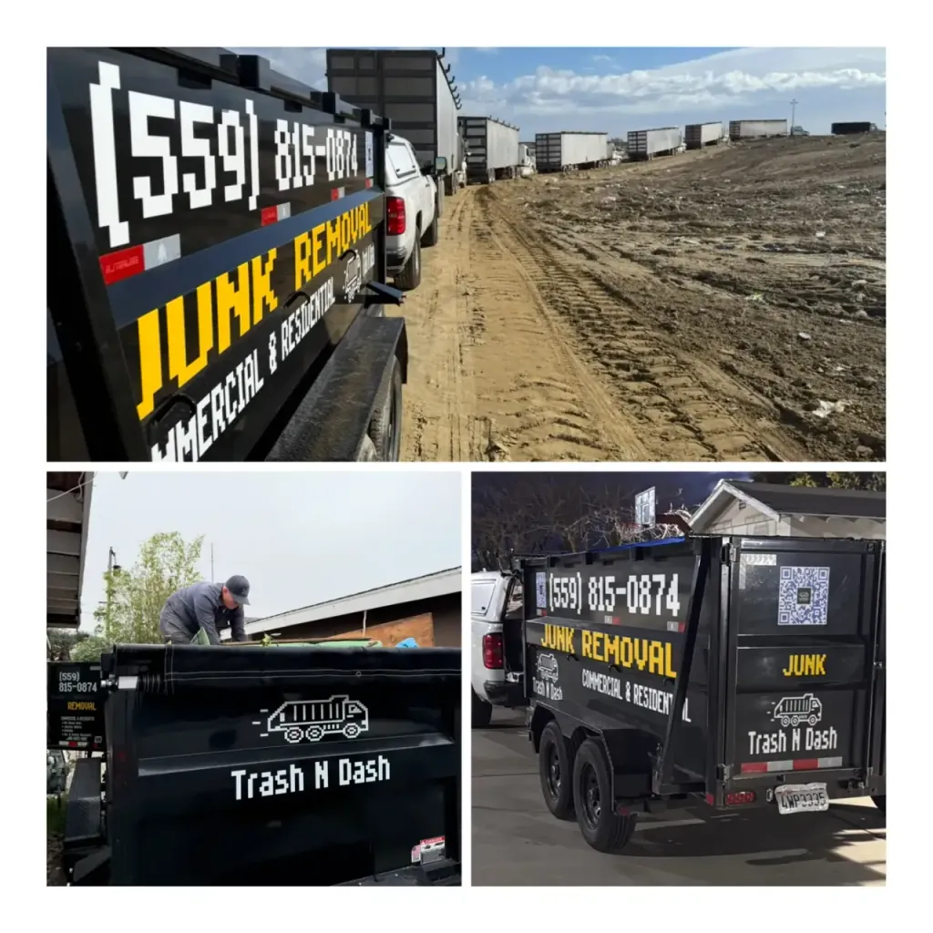 Trash N Dash crew loading debris for a transfer station run